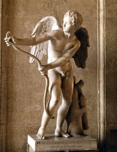 Eros (Cupido) com o arco (1753) réplica do Eros de Thespies de Lysippe. Museu Capitólio, Roma.