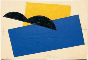 Projeto do bordado para o centro popular da vila de Verbovka, 1917. de Lyubov Sergeevna Popova