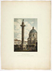 Coluna de Trajano, placa vinte e um de Ruínas de Roma de M. Dubourg