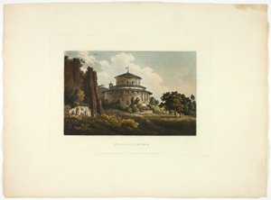 Igreja de Santa Inês, placa oito das Ruínas de Roma de M. Dubourg