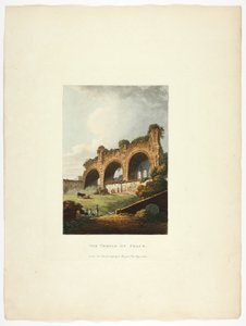 O Templo da Paz, placa nove das Ruínas de Roma de M. Dubourg