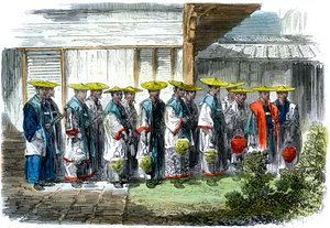 O guarda noturno em Jeddo Edo, Japão, 1864. de M. Jackson