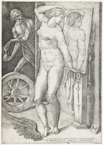 Morte Surpreendendo uma Mulher, c.1490-c.1540 (gravura) de M Master