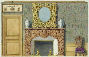 Chaminé na sala de jantar na rue Fortunee, casa comprada por Balzac em 1847