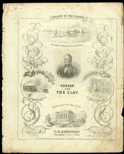 Capa da súmula para &39;Hurray for the Clay&39;, gravada por T. Sinclair, 1843 de M. Schmitz