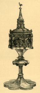Pyx dourado de cobre, meados do século XV, 1881. de M Sullivan