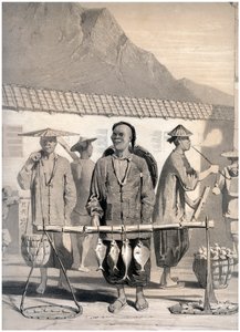Peixeiros, Victoria Street, Hong Kong, China, c1860.