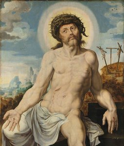 Cristo como o Homem das Dores de Maarten van Heemskerck (workshop of)