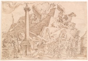 A destruição da Torre de Babel de Maarten van Heemskerck