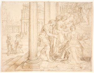 Ester se preparando para interceder pelos judeus de Maarten van Heemskerck
