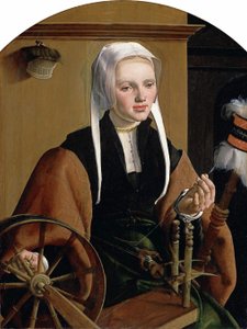 Alemão: Weibliches Bildnis, Anna Codde Retrato de (possivelmente) Anna Codde, mulher de Pieter Gerritsz Bicker de Maarten van Heemskerck