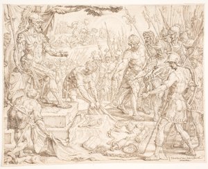 Gideon recebendo o saque de Maarten van Heemskerck