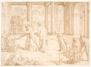 Pedro cura um cordeiro de Maarten van Heemskerck