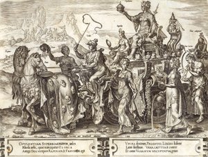 Riquezas, prato 2 de "A Vicissitude das Coisas Humanas", 1564 de Maarten van Heemskerck