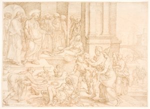 A morte de Saphira de Maarten van Heemskerck