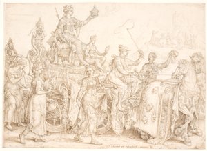 Carruagem Triunfal Opulência (rico) de Maarten van Heemskerck