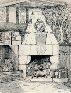 Uma lareira de canto, c1895, 1896