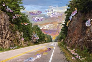 Country Road, 2020 (tinta acrílica sobre impressão de pigmentos de arquivo)
