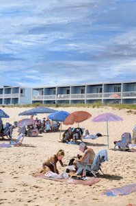 Montauk, 2021 (tinta acrílica sobre impressão de pigmentos de arquivo)