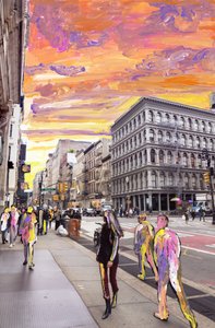 NYC Dream, 2019 (tinta acrílica sobre impressão de pigmentos de arquivo)