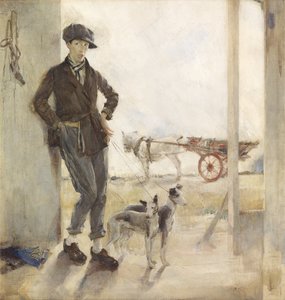 Coster with Dogs (óleo sobre tela)