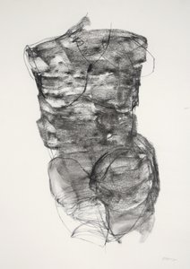 Torso 4, 2022 (carvão sobre papel)