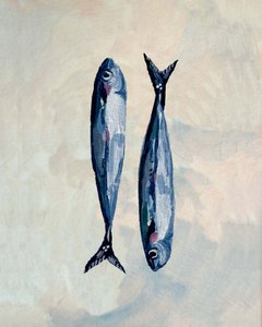 Sardinhas em molho azul