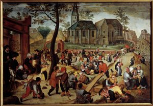 Pintura de Jogos Infantis de Martin Van Cleve (1527-1581)