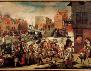 Os aleijados Uma multidão de pobres e enfermos numa cidade (na Flandres?) (Corte dos Milagres). Pintura de Martin van Cleve (1527-1581) Século XVI Troyes, Musee des Beaux Arts