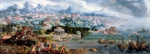 Fantasia panorâmica com o rapto de Helen, 1535