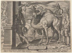 Homem rico e pobre Lázaro. 1563 de Maerten van Heemskerck