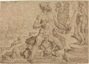 Simeão, o Patriarca de Maerten van Heemskerck