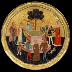 O jardim do amor, c.1370 de Maestro di Deschi Da Parto