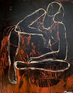 Esboço de uma figura contemplativa