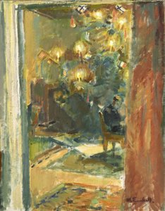Árvore de Natal no salão de Kilo Manor, início dos anos 1920