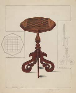 Tabuleiro de xadrez Tampo inclinado, c. 1936.