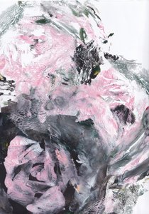 Rosa e cinzento: abstrato dinâmico de Maira Ribena