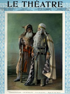 Jean Mounet-Sully e Paul Mounet como Job e Magnus, capa da revista "Le Theatre de Mairet (after)