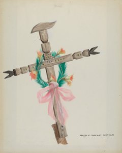 Cruz Esculpida - Grave, c. 1937. de Majel G. Claflin