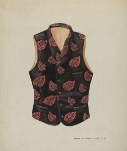 Colete de Veludo Bordado, c. 1937. de Majel G. Claflin