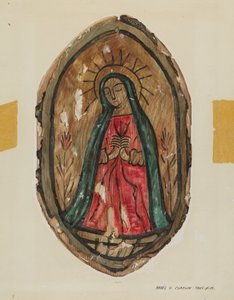 Retablo - Santa Maria, c. 1939. de Majel G. Claflin