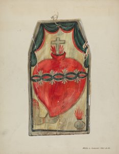 Retábulo Sagrado Coração, c. 1939. de Majel G. Claflin