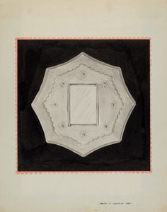 Pequeno Espelho em Moldura de Lata, c. 1937. de Majel G. Claflin