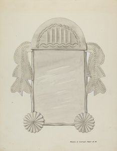 Pequeno Espelho em Moldura de Lata, c. 1937. de Majel G. Claflin