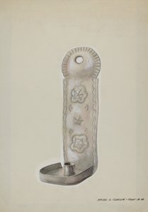 Tin Candle Sconce, c. 1937. de Majel G. Claflin