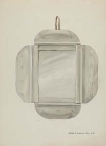 Moldura de espelho de estanho, c. 1937. de Majel G. Claflin