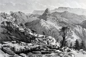 Na marcha perto de Dongolo, gravada por James Ferguson, 1868 de Major A.G.F. Hogg