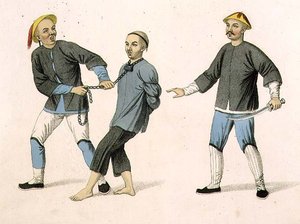 Um Culprit Conveyed to Prison, placa 2 de "The Punishments of China", gravada por J. Dadley