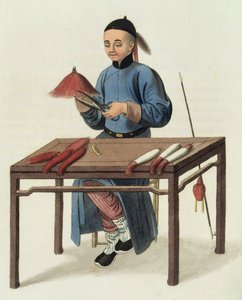 A Cap Maker, placa 51 de "O traje da China", gravado por J. Dadley, 1800