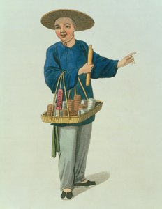 Um boticário, placa 26 de "O traje da China", gravado por J. Dadley, 1800